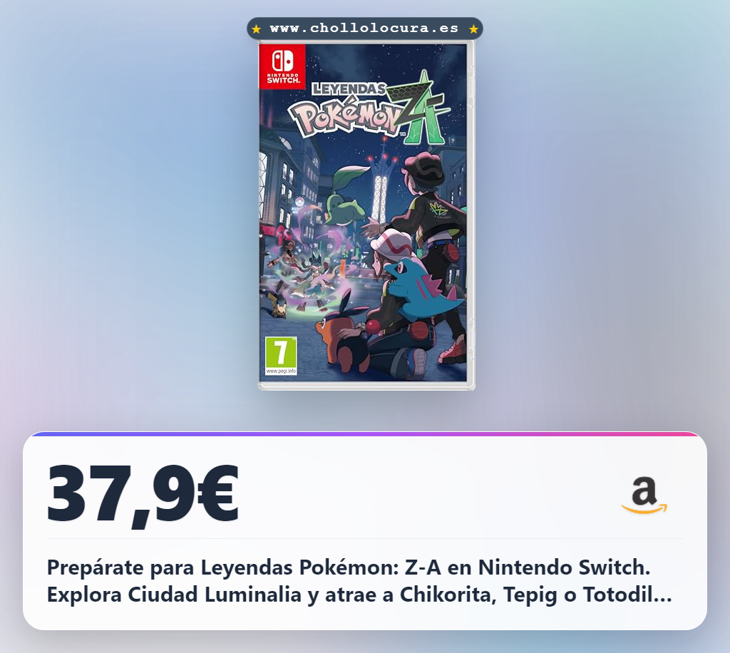 Aprovecha Leyendas Pokémon Z-A para Nintendo Switch con Chikorita, Tepig y Totodile en 2025