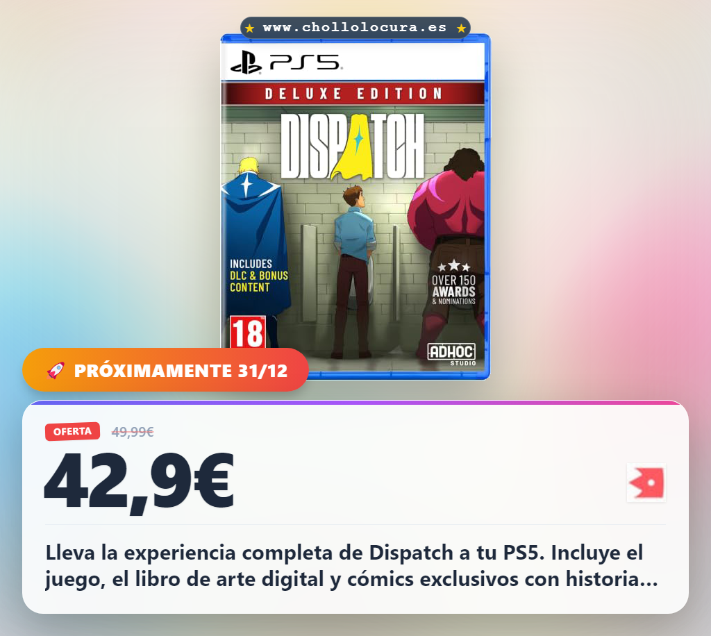 Consigue la edición Deluxe de Dispatch para PS5 con cómics y libro de arte a precio de chollo