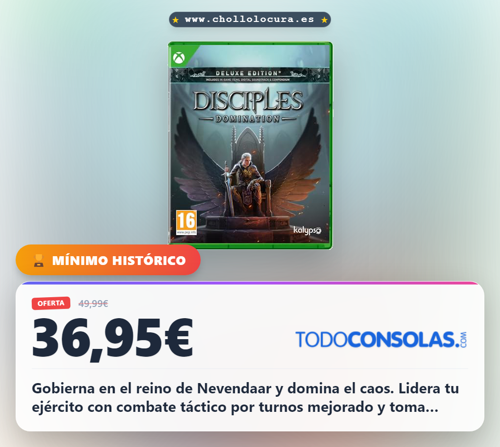 Aprovecha Disciples Domination para XBOX Series X en oferta histórica