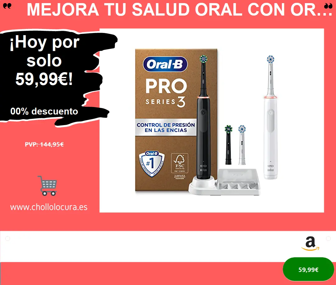 Mejora tu Salud Oral con Oral-B Pro 3 3900