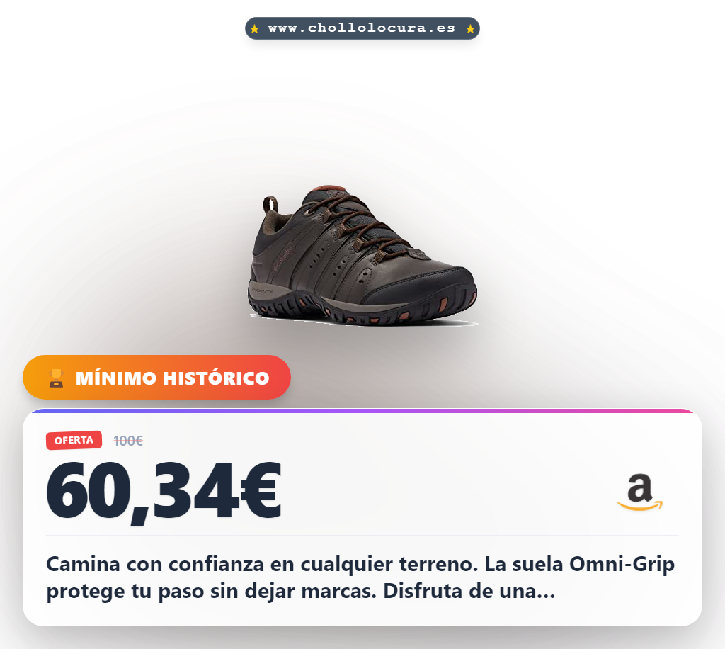 Aprovecha las zapatillas Columbia Woodburn 2 Wp para senderismo y trekking en oferta histórica