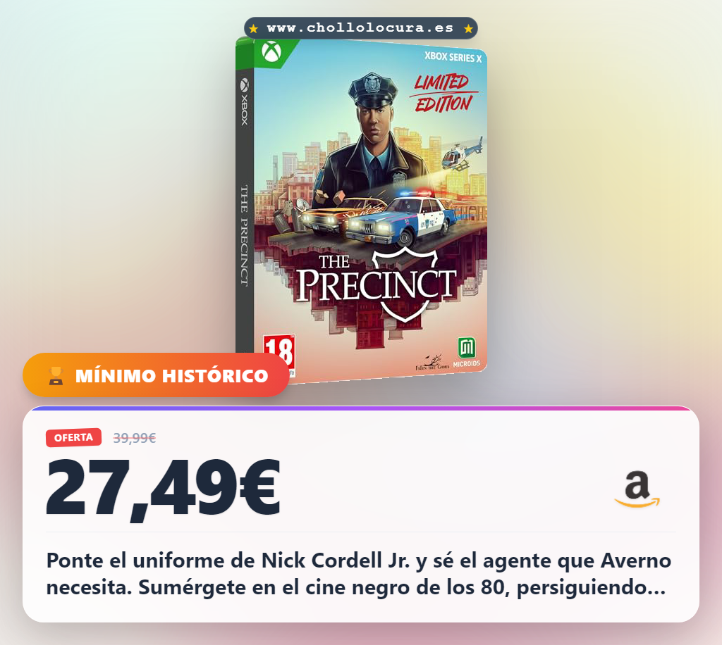 Obtén THE PRECINCT Edición Limitada para Xbox Series X/One: Policía, cine negro y acción al mejor precio