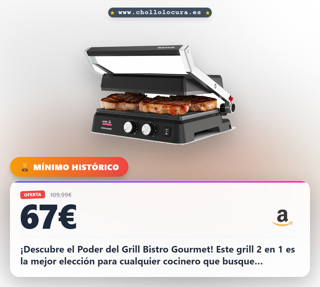 Grill Bistro 2600W: Calor y Versatilidad en un Solo Aparato