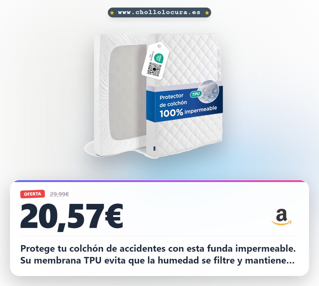 Aprovecha esta funda de colchón impermeable antideslizante 90x200 cm multi-capa y certificada en oferta