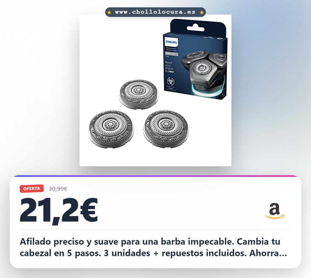 Philips SH91/50, Cabezal de Recambio, compatible con las Afeitadoras Eléctricas Hombre Philips Serie 9000; 9000 Prestige y 8000