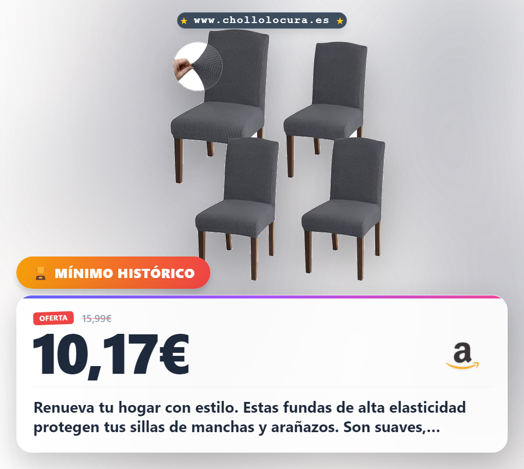 Aprovecha este set de 4 coprisedias jacquard de alta elasticidad para comedor y cocina en oferta
