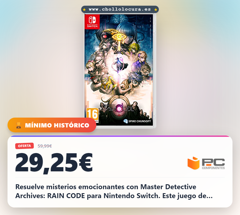 Resuelve misterios emocionantes con Master Detective Archives: RAIN CODE para Nintendo Switch