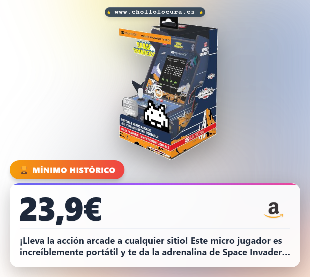 Consigue el Micro Jugador PRO 6,7' Space Invaders para disfrutar de acción retro al mejor precio