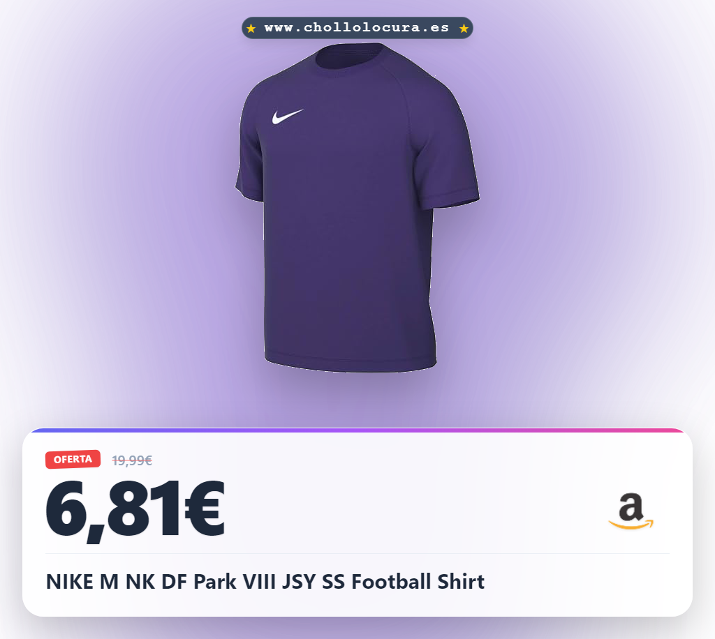 NIKE M NK DF Park VIII JSY SS Football Shirt