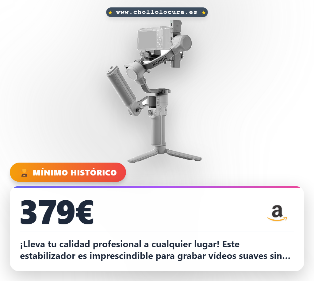 Consigue el estabilizador DJI RS 4 Mini. Seguimiento inteligente y cambio vertical rápido para todas tus cámaras.