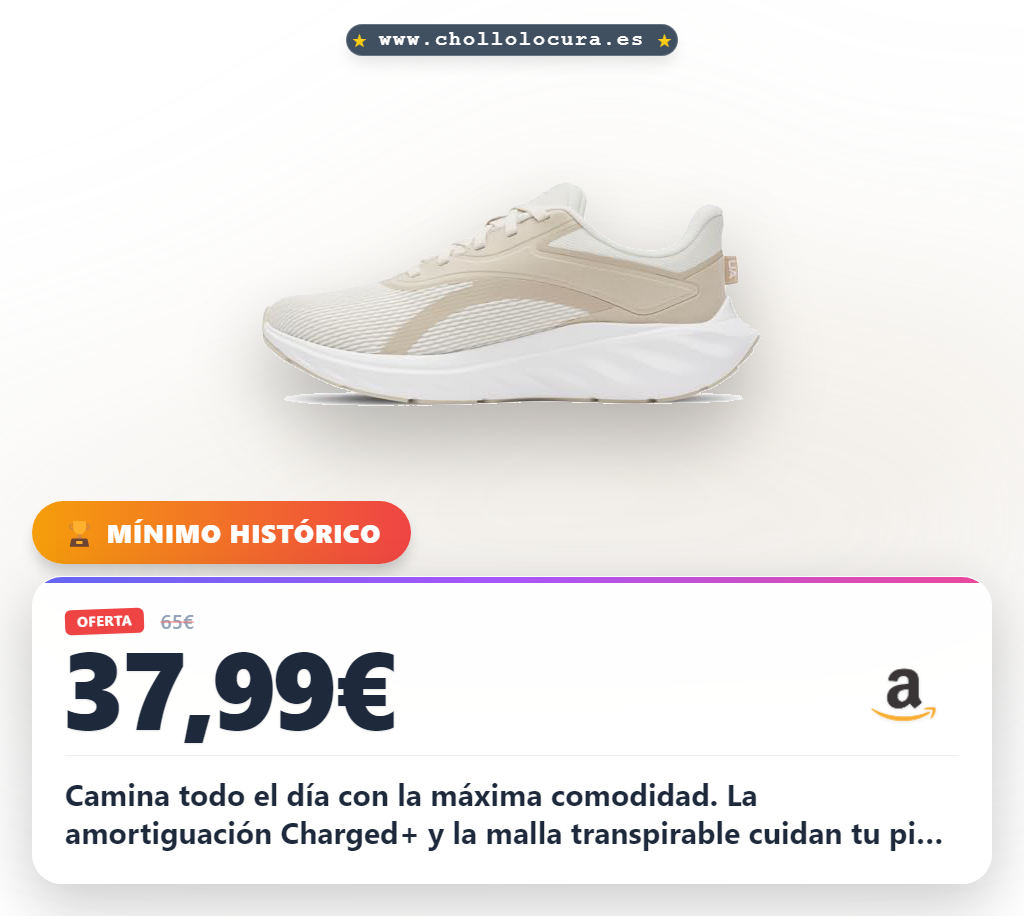 Adquiere las zapatillas Under Armour UA W Ascend con amortiguación Charged+ y suela duradera en oferta