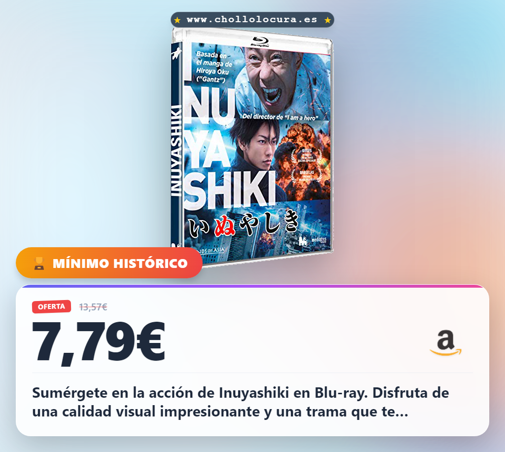 Consigue Inuyashiki en Blu-ray en oferta a precio de chollo. Disfruta la acción y el misterio de este anime.