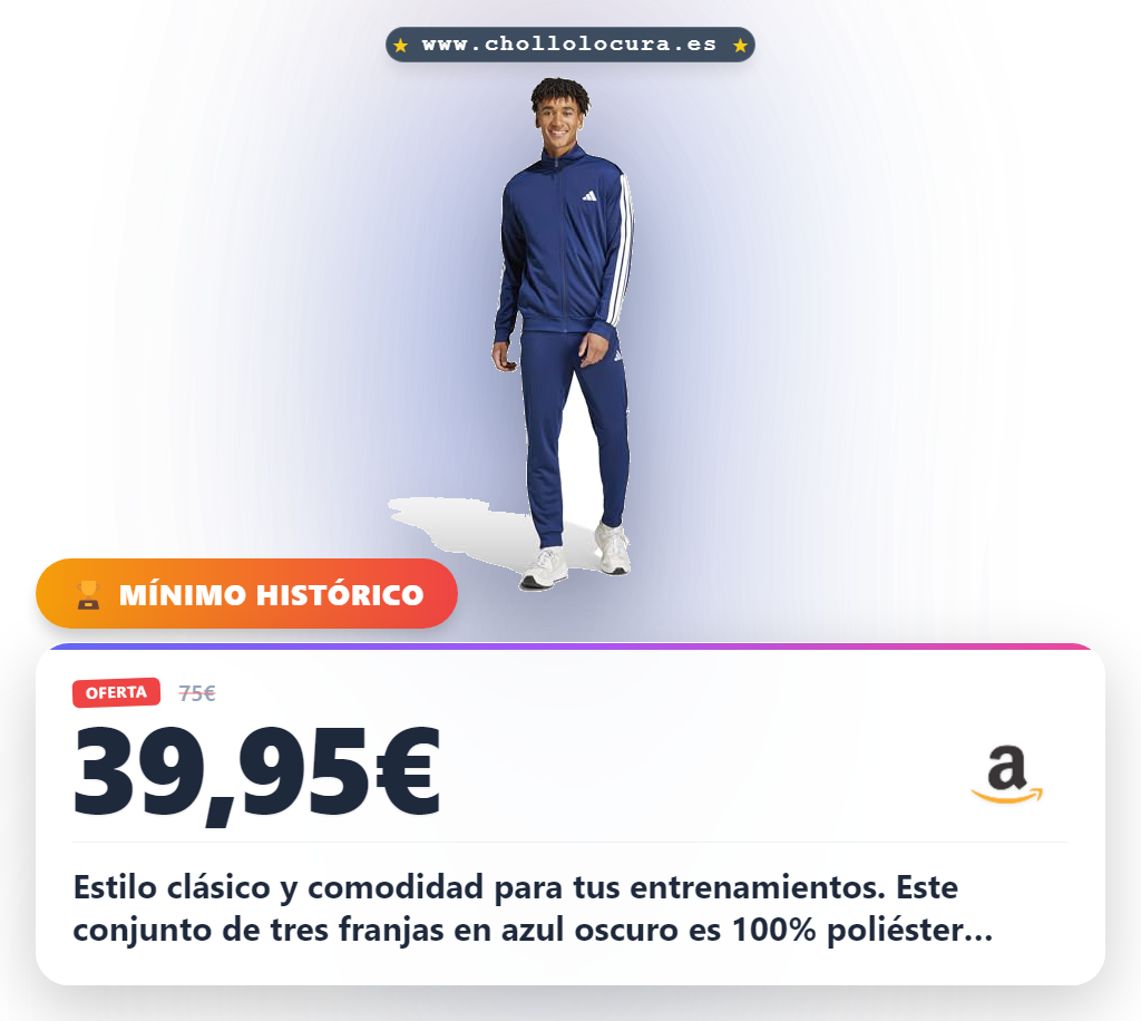 Consigue el conjunto adidas Sportswear Basic 3 Stripes Track Suit azul oscuro con cierre y cuello alzado