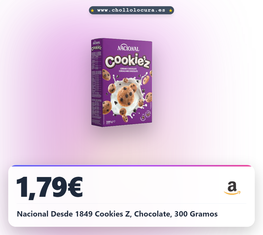 Nacional Desde 1849 Cookies Z, Chocolate, 300 Gramos