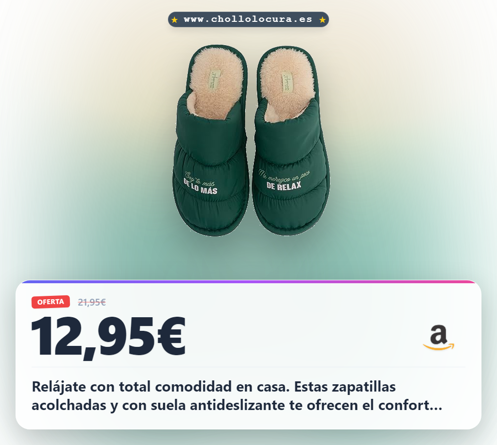 Aprovecha estas zapatillas Mr. Wonderful de estar por casa acolchadas y antideslizantes al mejor precio para mujer