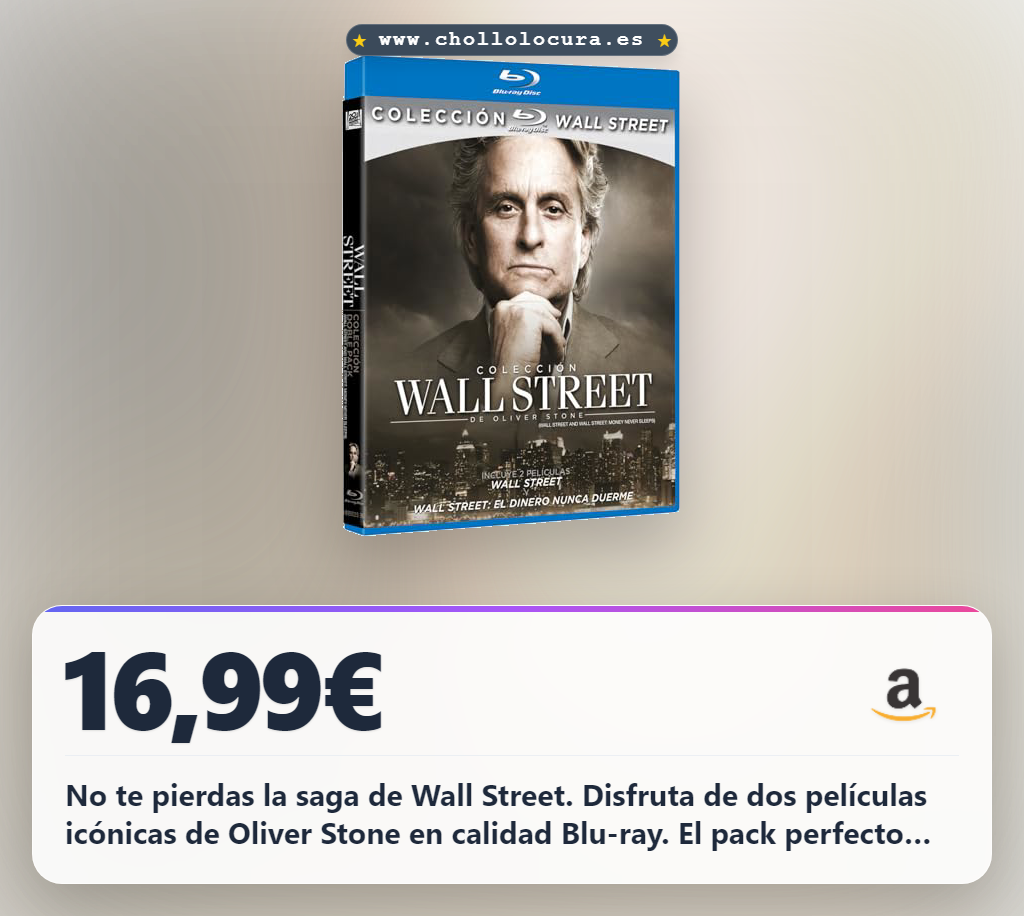Aprovecha el pack Blu-ray Wall Street con las películas icónicas de Oliver Stone.