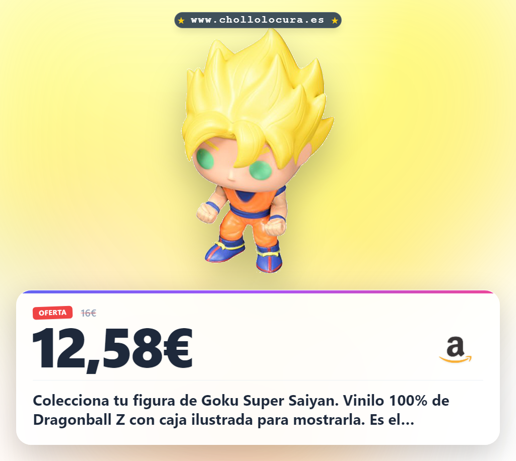 Consigue la figura de Goku Super Saiyan Pop! Vinilo Dragonball Z 9 cm en oferta histórica