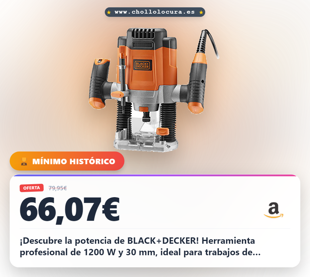 Descubre la potencia de BLACK+DECKER: 1200 W, 30 mm de perforación, herramienta profesional para trabajos de precisión ¡No la dejes escapar!