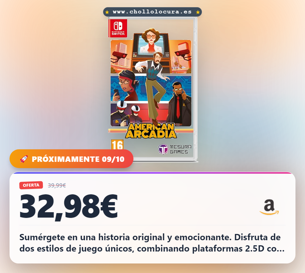 Disfruta American Arcadia en Nintendo Switch con dos mundos y puzles 2.5D al mejor precio de oferta