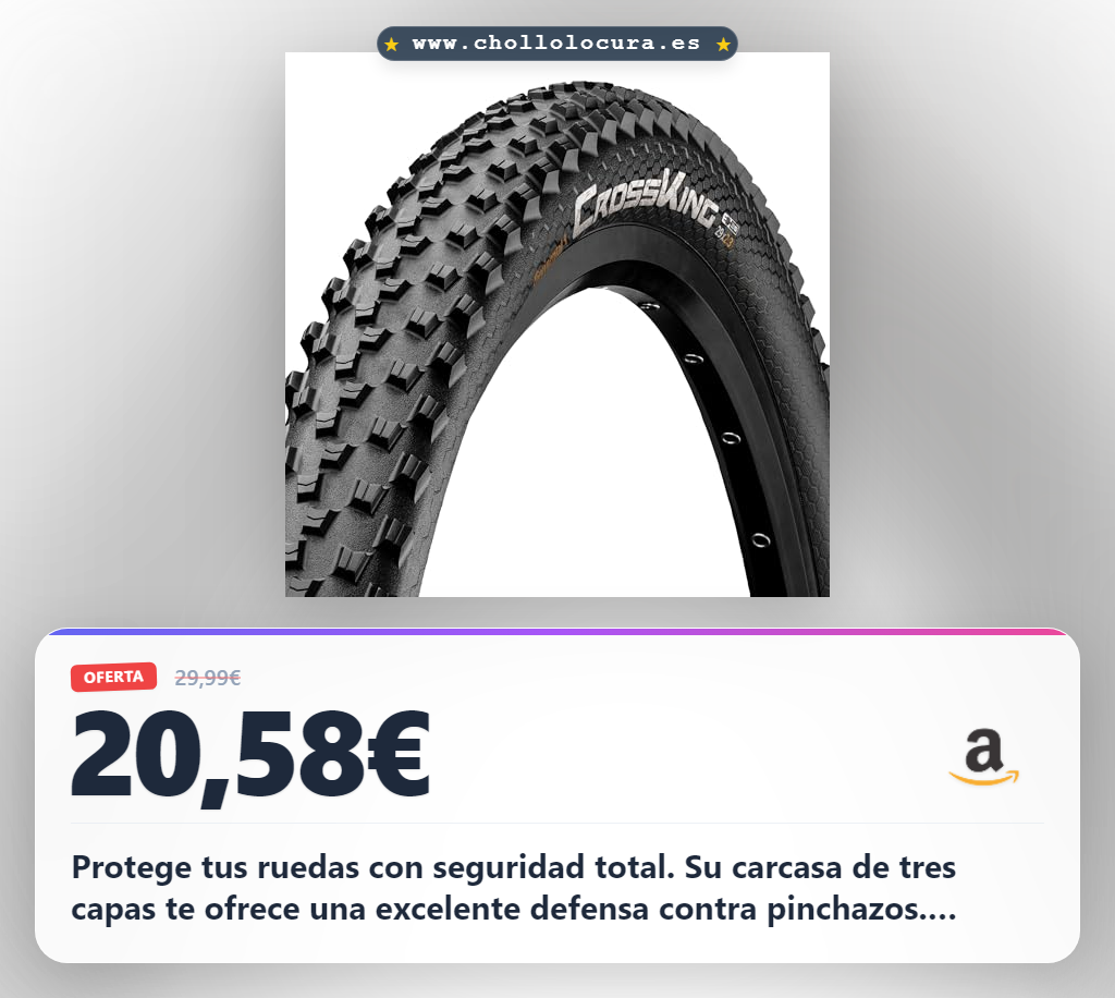Consigue la cubierta Continental 29x20 Tubeless Ready para trail y competición al mejor precio en oferta