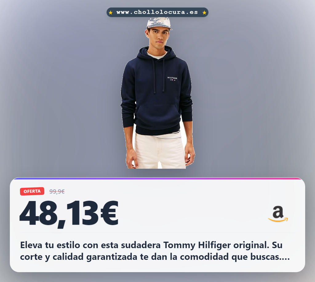 Aprovecha la Sudadera con Capucha Tommy Hilfiger para Hombre en color Azul Desert Sky XL al mejor precio