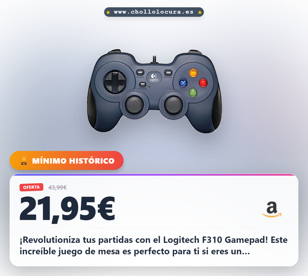 Logitech F310 Gamepad para Juegos: Control y Comodidad en una Sola Mano