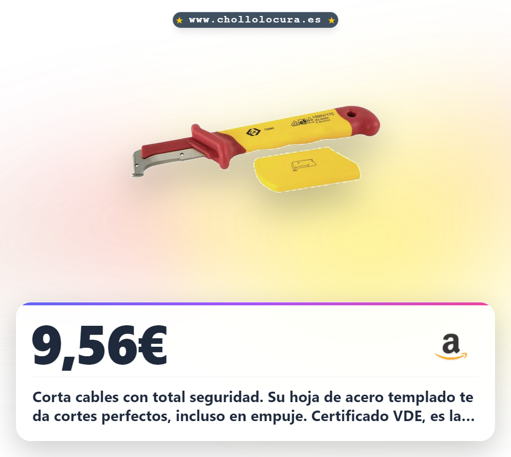 Adquiere el C.K t0990 cuchillo de cortacables VDE multicolor con hoja de acero inoxidable al mejor precio