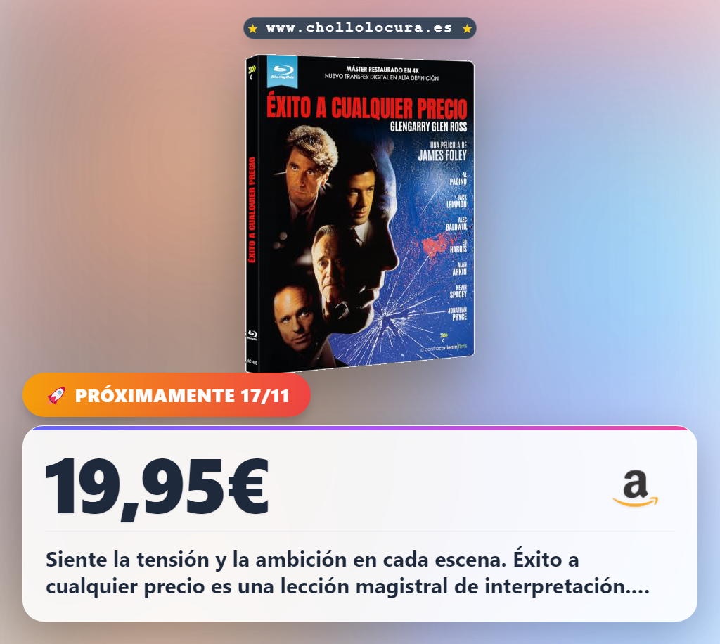 Descubre Éxito a cualquier precio Blu-ray: una lección magistral de tensión y ambición al mejor precio