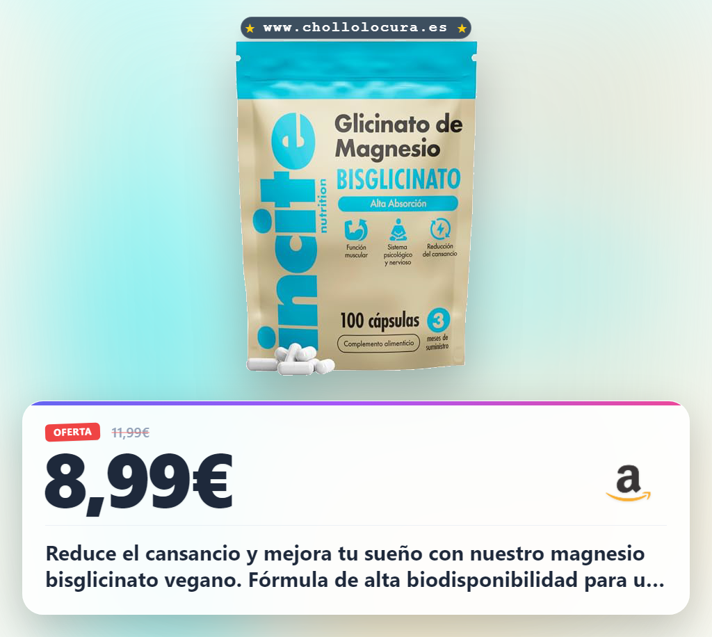 Consigue magnesio bisglicinato vegano para dormir y reducir el cansancio al mejor precio