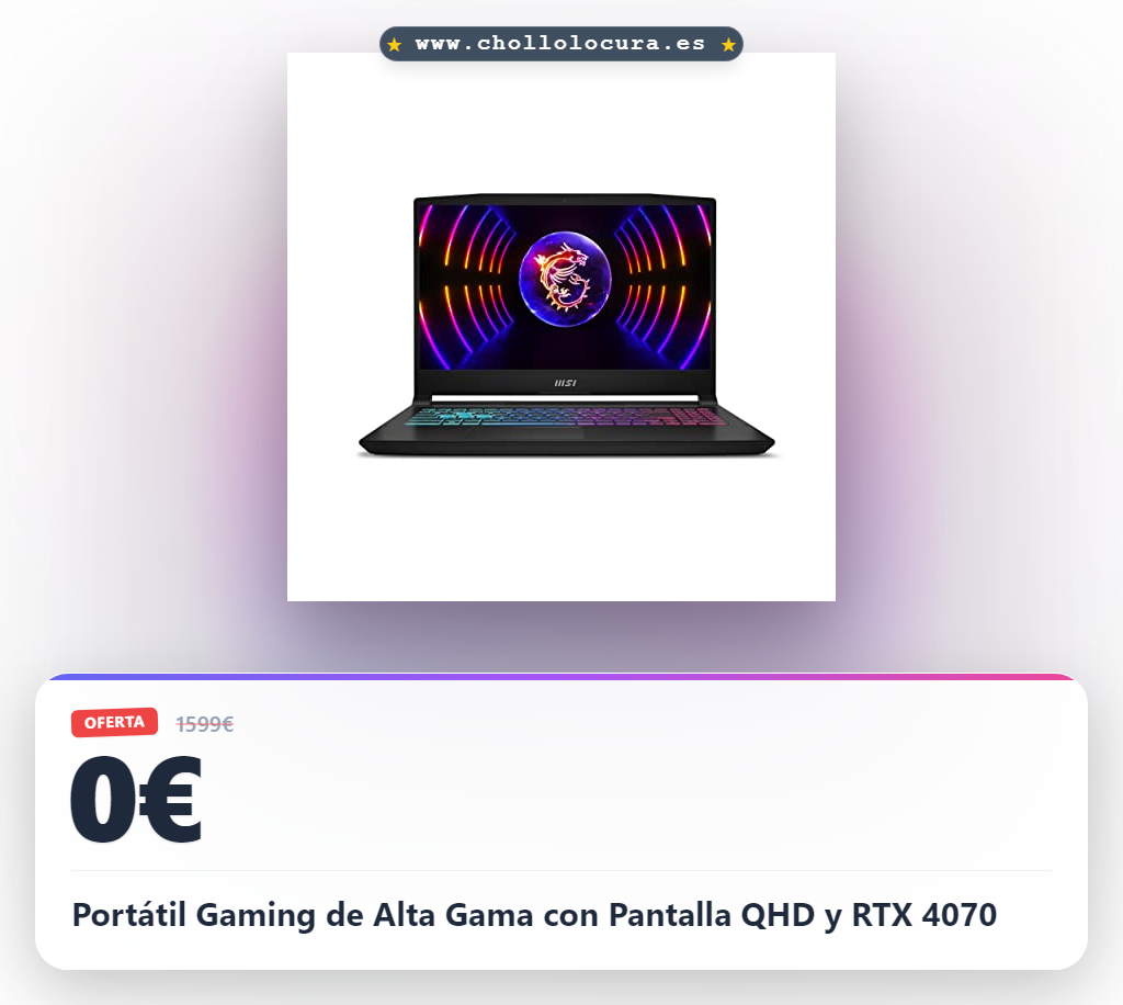 Portátil Gaming de Alta Gama con Pantalla QHD y RTX 4070