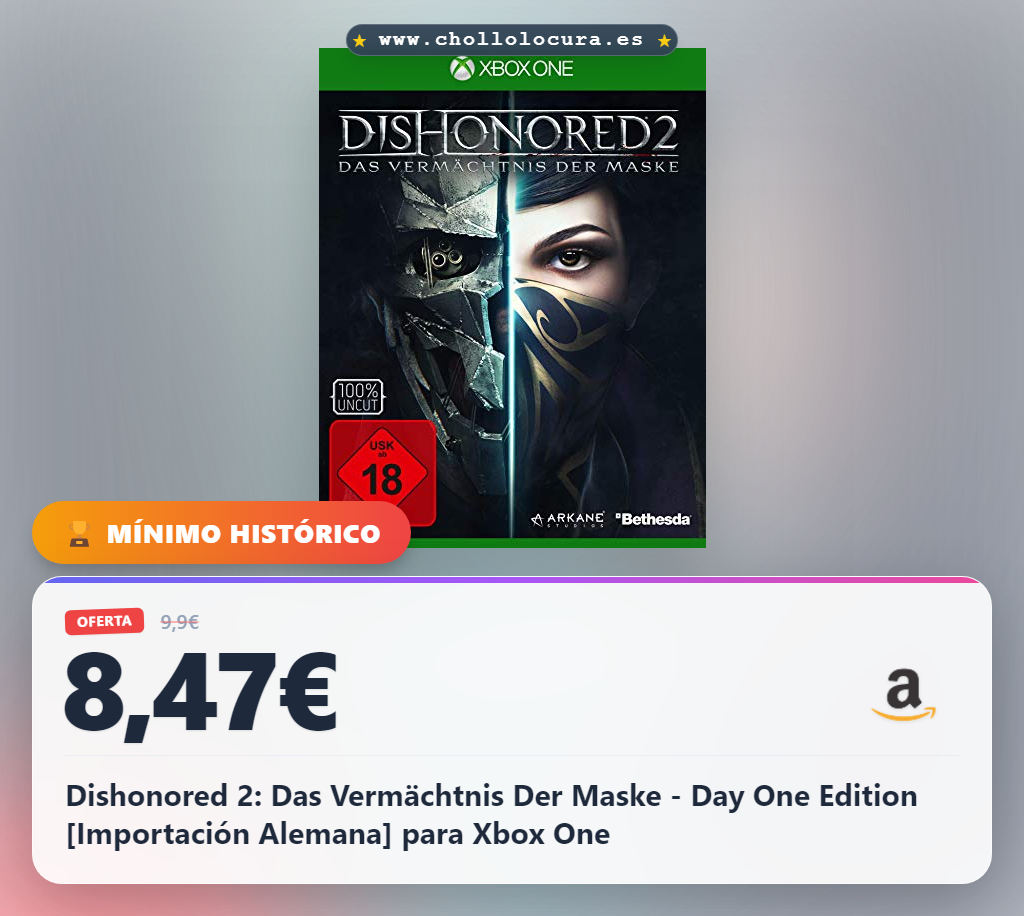 Dishonored 2: Das Vermächtnis Der Maske - Day One Edition [Importación Alemana] para Xbox One
