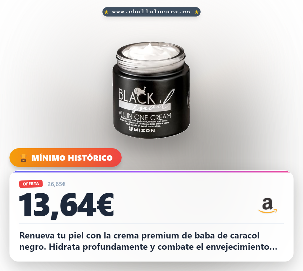 Consigue la crema premium de baba de caracol negro para renovar tu piel y combatir el envejecimiento al mejor precio