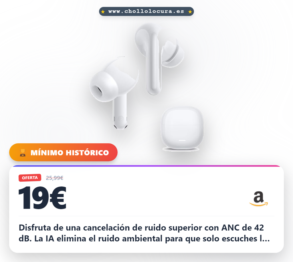 Consigue los auriculares inalámbricos Xiaomi Redmi Buds 8 Lite con ANC y 36h de autonomía al mejor precio