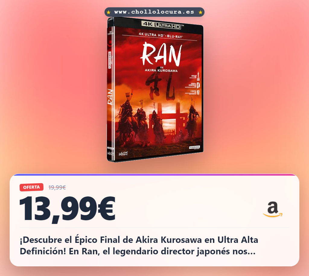 Ran (Akira Kurosawa) en 4K UHD y Blu-ray, un clásico del cine japonés