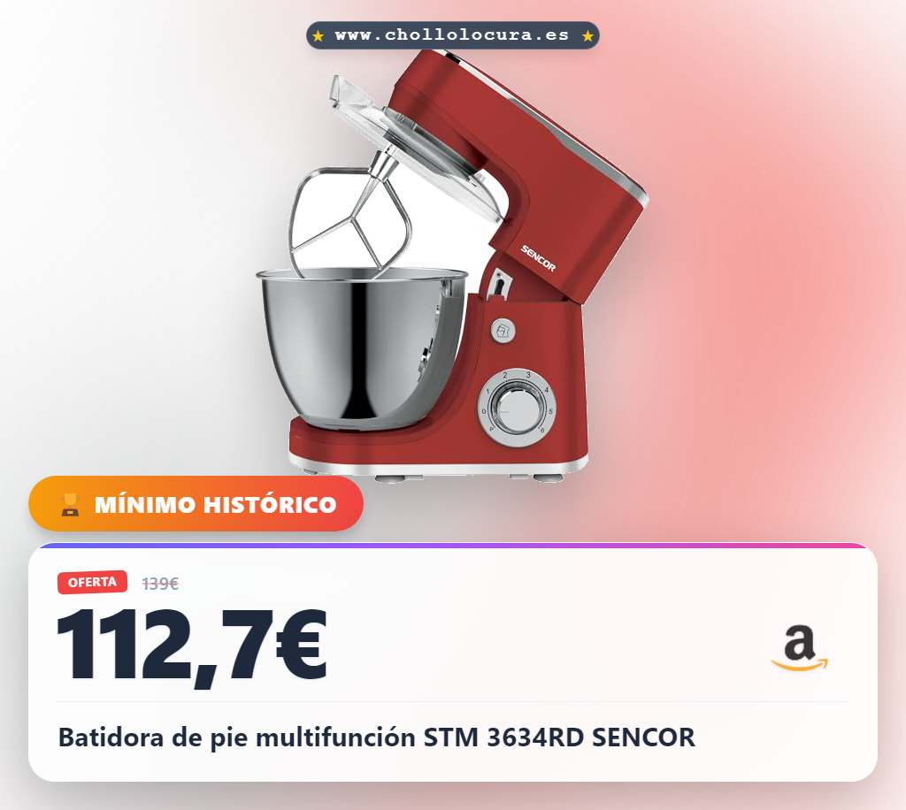 Batidora de pie multifunción STM 3634RD SENCOR