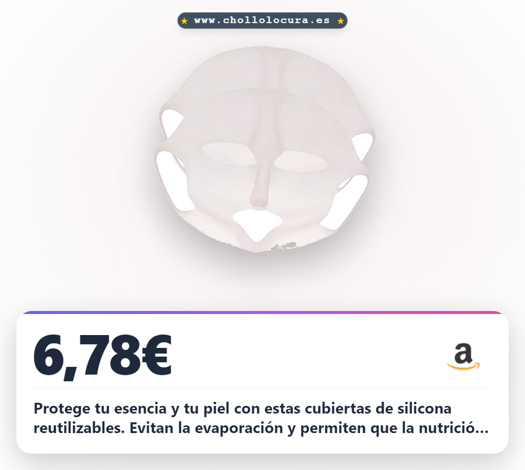 Aprovecha las cubiertas de máscara de silicona reutilizables para vapor y humectación facial al mejor precio de chollo