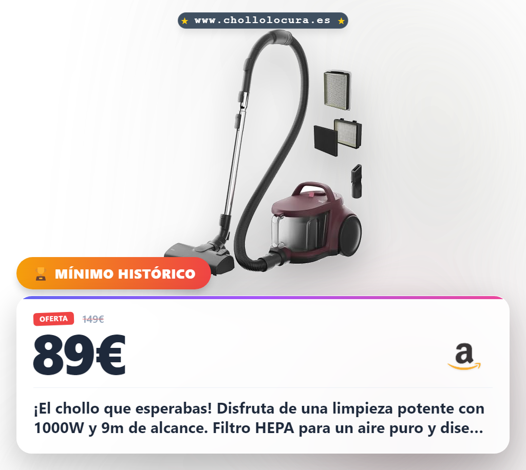 Consigue la Aspiradora AEG de Trineo 1000W con Filtro HEPA y potente succión en oferta