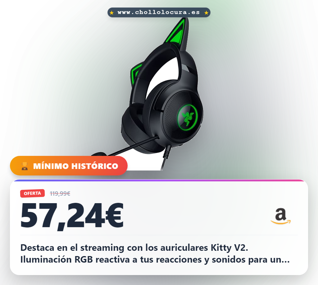 Aprovecha los auriculares Razer Kraken Kitty V2 con RGB y sonido envolvente para destacar en streaming