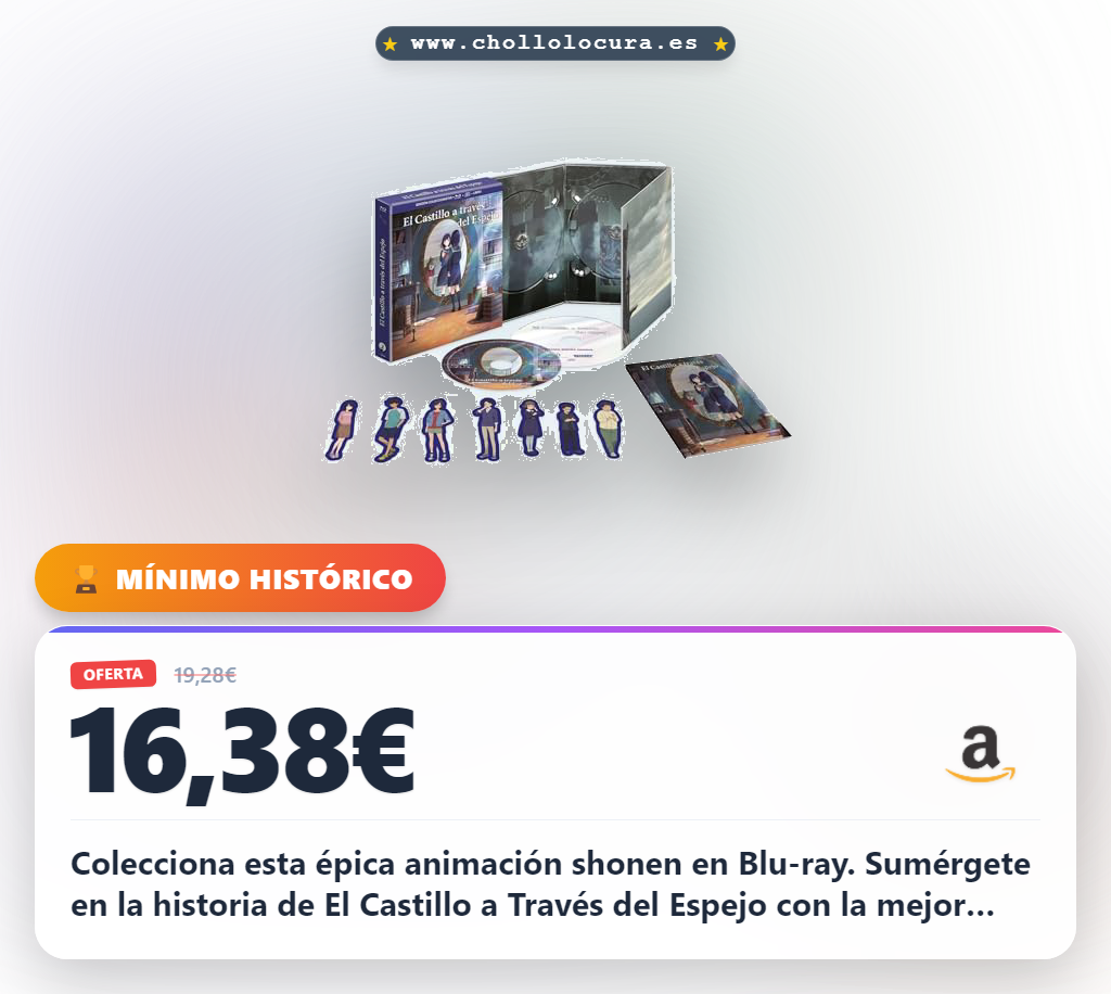 Aprovecha el Blu-ray coleccionista El Castillo a Través del Espejo animación Shonen en oferta histórica