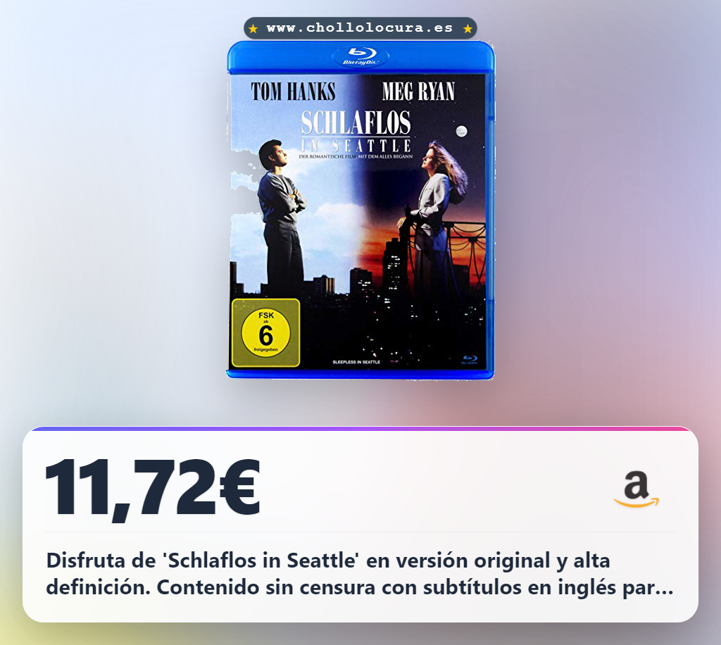 Disfruta Schlaflos in Seattle Blu-ray HD sin censura con subtítulos en inglés al mejor precio de chollo