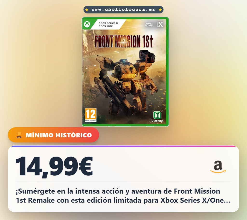 Front Mission 1st Remake - Limited Edition - Xbox Series X/One: Acción y Estrategia en un Mundo de Conflictos