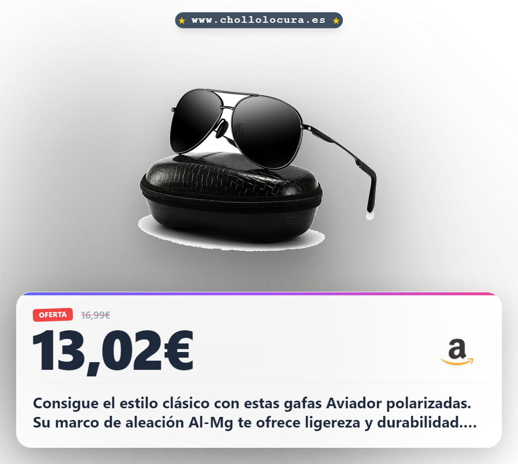 Ahorra en gafas de sol aviador polarizadas DXRPO con marco metálico Al-Mg y protección UV400 en oferta