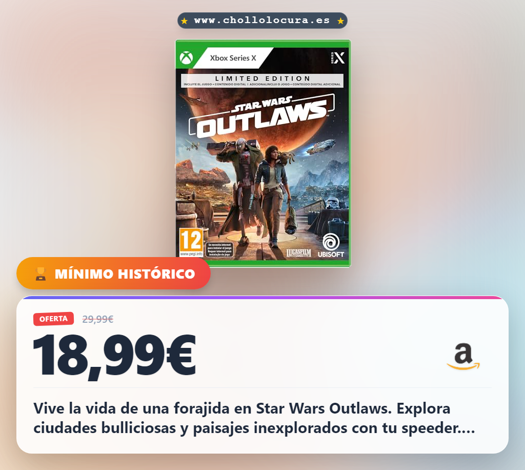 Aprovecha la edición limitada Star Wars Outlaws: vive la vida de una forajida y explora la galaxia al mejor precio
