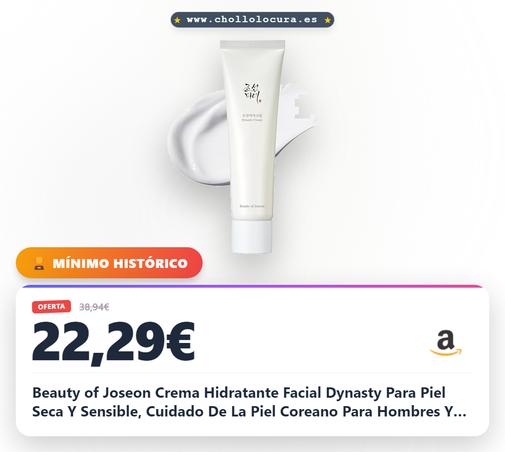 Beauty of Joseon Crema Hidratante Facial Dynasty Para Piel Seca Y Sensible, Cuidado De La Piel Coreano Para Hombres Y Mujeres, 100 Ml, 3.38 Onzas Líquidas