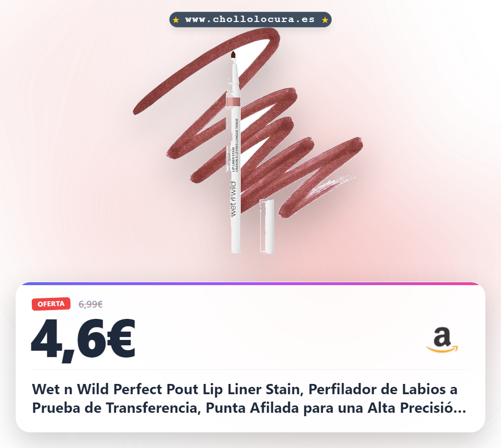 Wet n Wild Perfect Pout Lip Liner Stain, Perfilador de Labios a Prueba de Transferencia, Punta Afilada para una Alta Precisión y Lado Plano para Rellenar Fácilmente, Larga Duración, Nude Tights