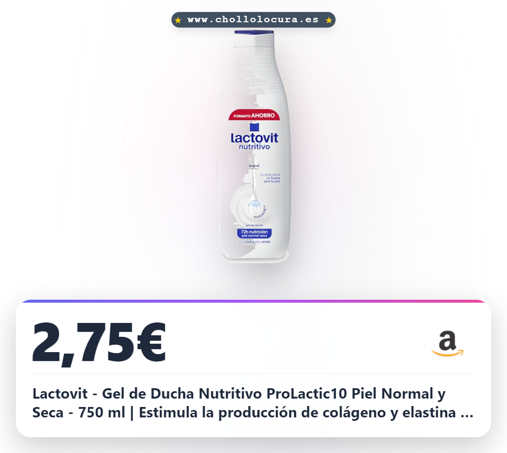 Lactovit - Gel de Ducha Nutritivo ProLactic10 Piel Normal y Seca - 750 ml | Estimula la producción de colágeno y elastina y está testado bajo control dermatológico para toda la familia