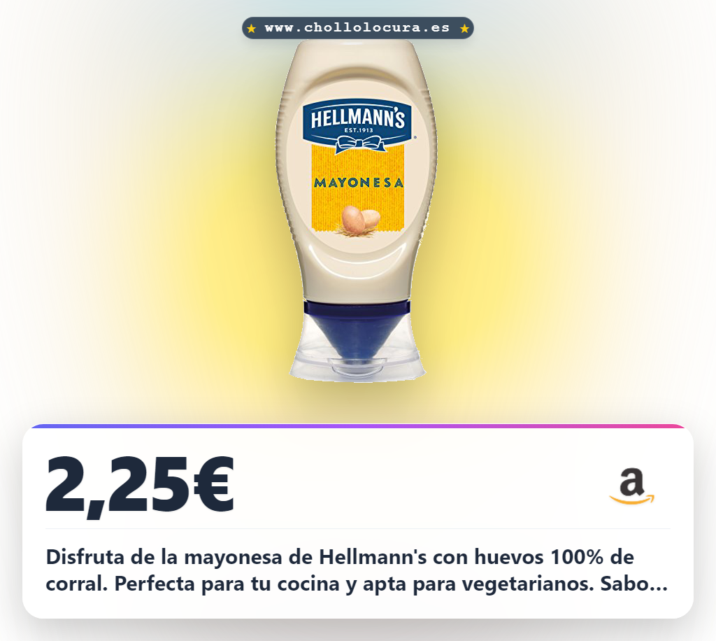 Aprovecha la Mayonesa Hellmann's en bote con huevos de corral sin gluten para vegetarianos