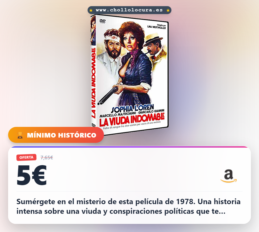 Compra La Viuda Indomable DVD 1978 Fatto di sangue y los secretos políticos en oferta