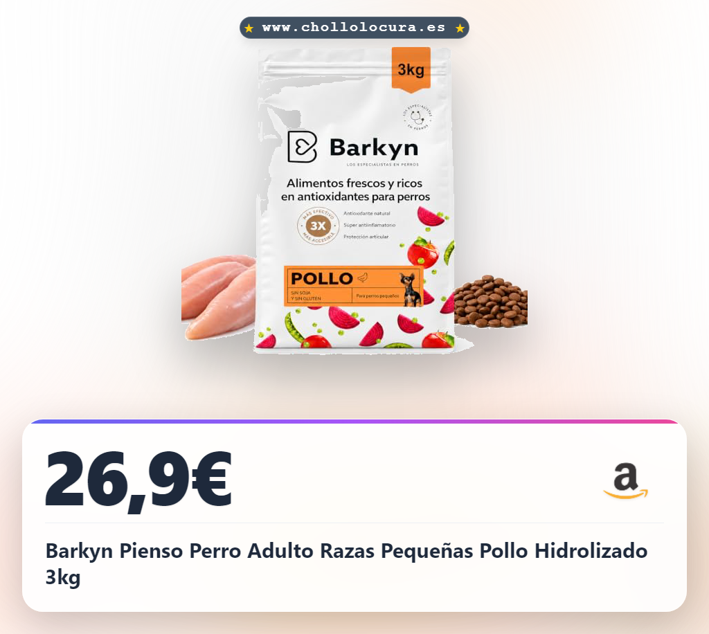Barkyn Pienso Perro Adulto Razas Pequeñas Pollo Hidrolizado 3kg