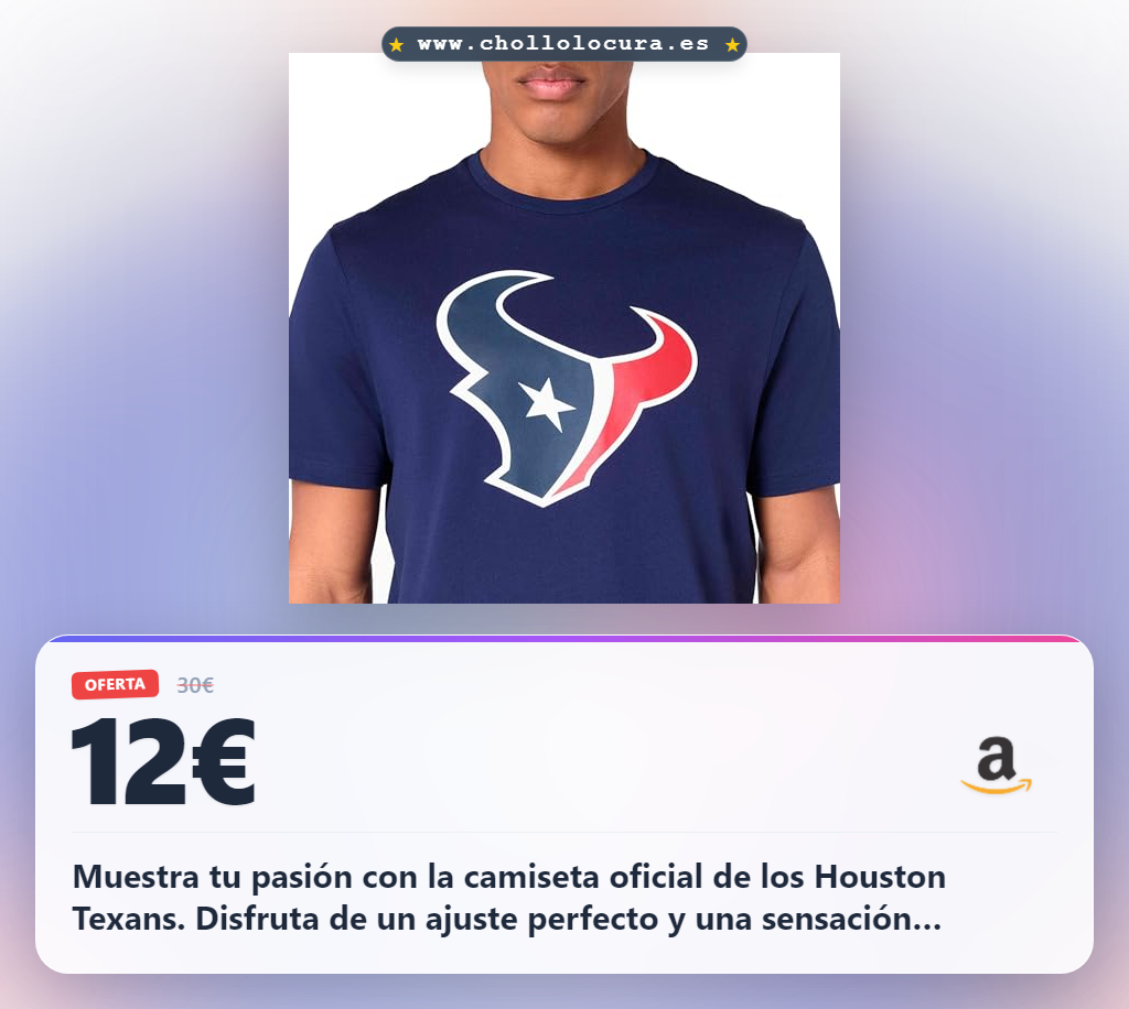 Consigue la camiseta oficial New Era Houston Texans para hombre y mujer. Azul oscuro. Aprovecha esta oferta.